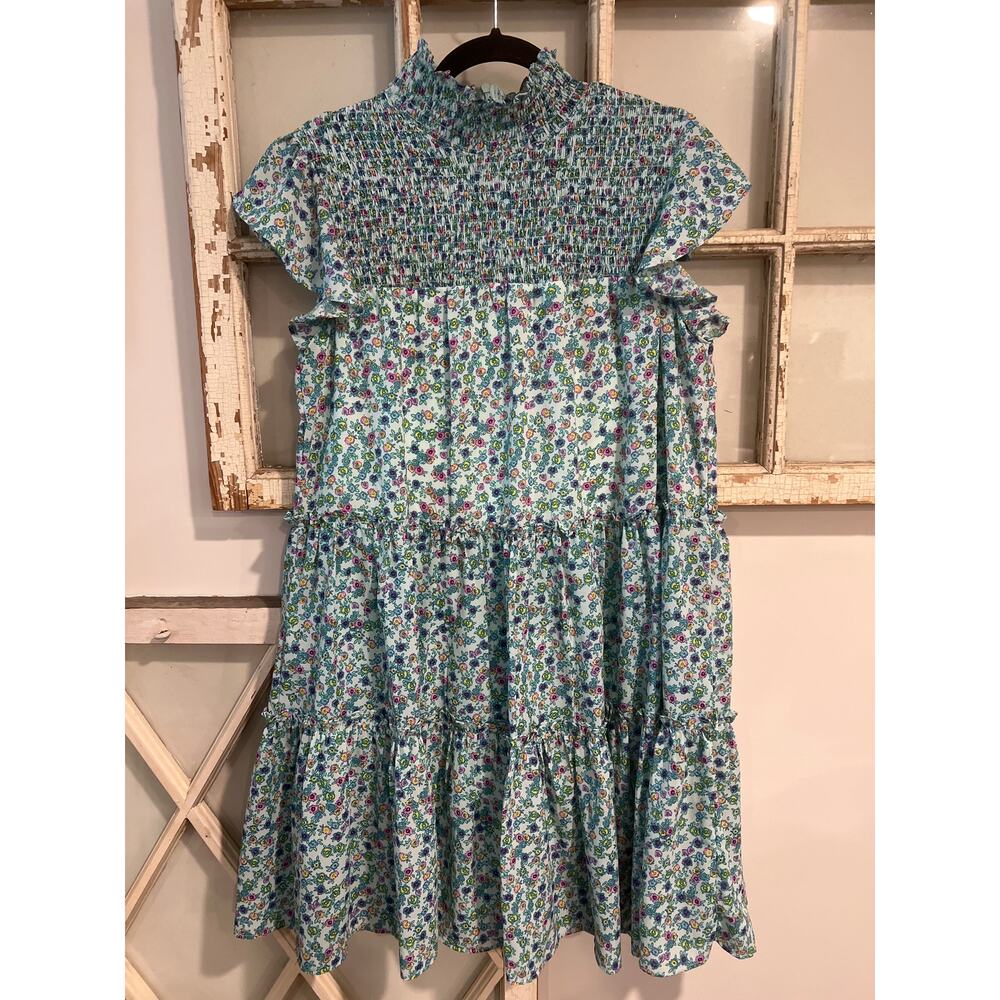 Maison Tara size 10 floral midi dress with ruching